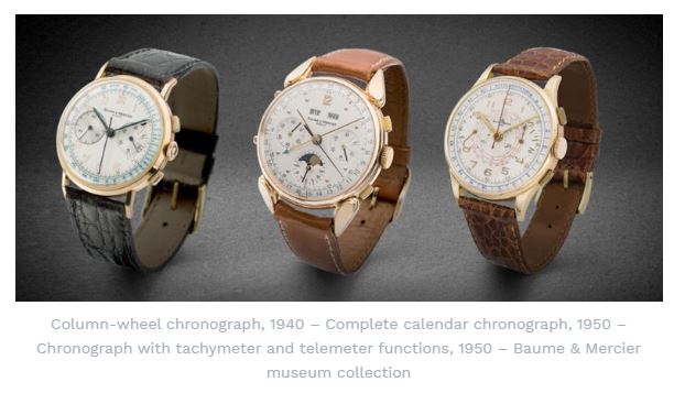 5793 Baume Mercier 18k chronograph circa 1950 s vintage A Trebor s Vintage Watches